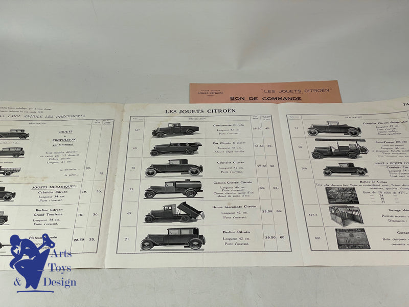 JOUETS CITROEN RARE ENSEMBLE CATALOGUES DE 1924 A 1931