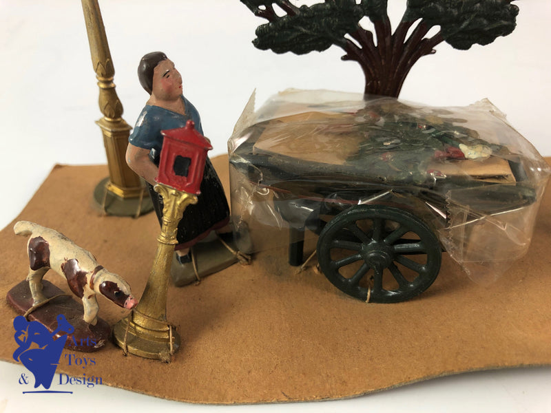 CBG FIGURINES PARIS KIOSQUE POLICE MARCHANDE LEGUMES 1930