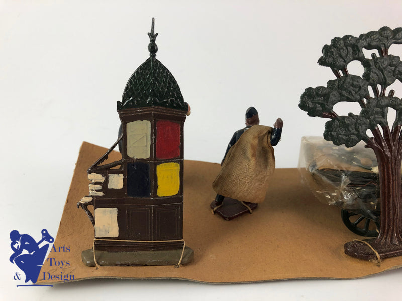 CBG FIGURINES PARIS KIOSQUE POLICE MARCHANDE LEGUMES 1930