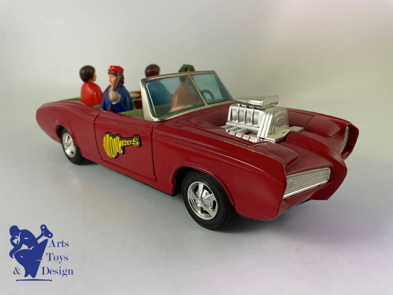 JOUET ANCIEN ASC AOSHIN MONKEE MOBILE MONKEES PONTIAC GTO VERS 1967 L 31CM