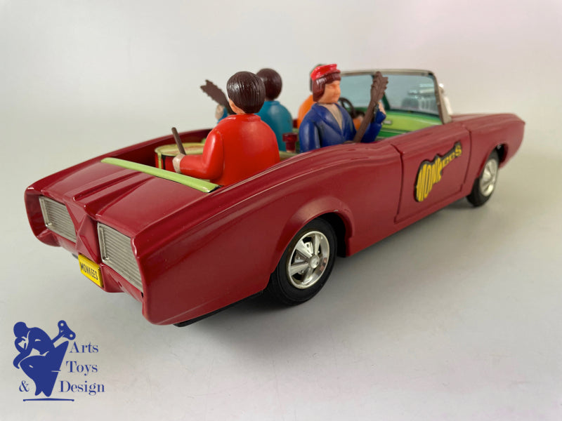 JOUET ANCIEN ASC AOSHIN MONKEE MOBILE MONKEES PONTIAC GTO VERS 1967 L 31CM