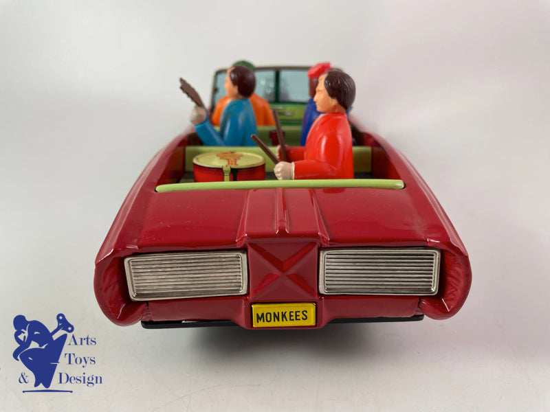 JOUET ANCIEN ASC AOSHIN MONKEE MOBILE MONKEES PONTIAC GTO VERS 1967 L 31CM