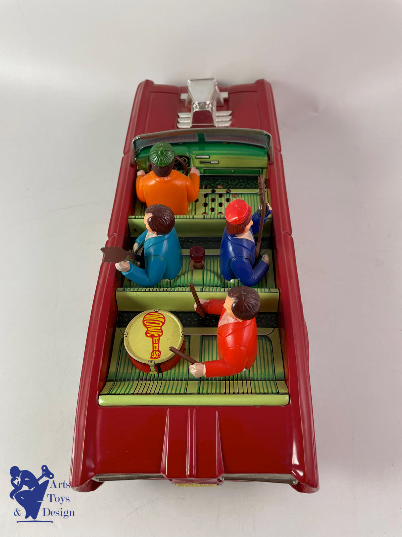 JOUET ANCIEN ASC AOSHIN MONKEE MOBILE MONKEES PONTIAC GTO VERS 1967 L 31CM