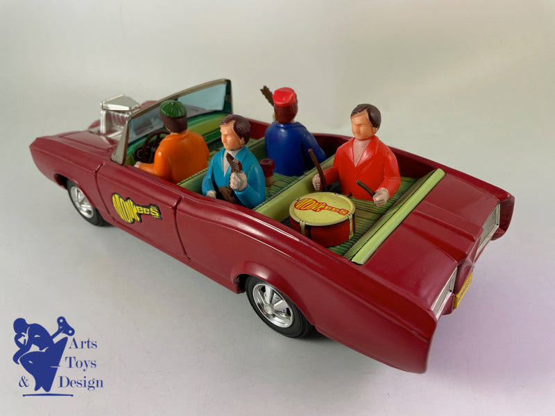 JOUET ANCIEN ASC AOSHIN MONKEE MOBILE MONKEES PONTIAC GTO VERS 1967 L 31CM