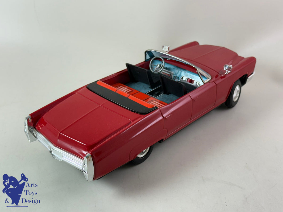 JOUET ANCIEN BANDAI JAPAN 7658 VOITURE CADILLAC KING SIZE CONVERTIBLE 1960 35CM