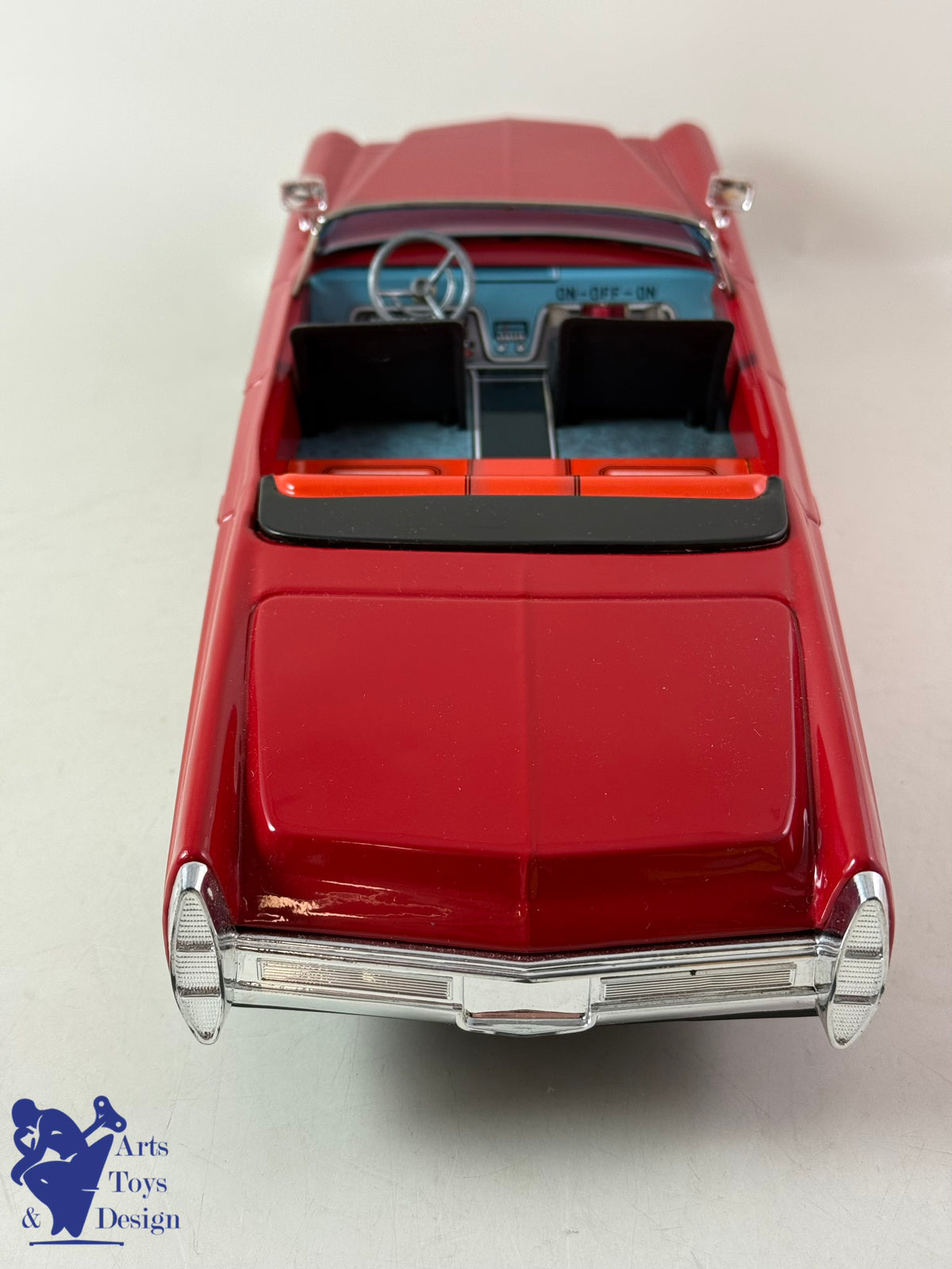 JOUET ANCIEN BANDAI JAPAN 7658 VOITURE CADILLAC KING SIZE CONVERTIBLE 1960 35CM