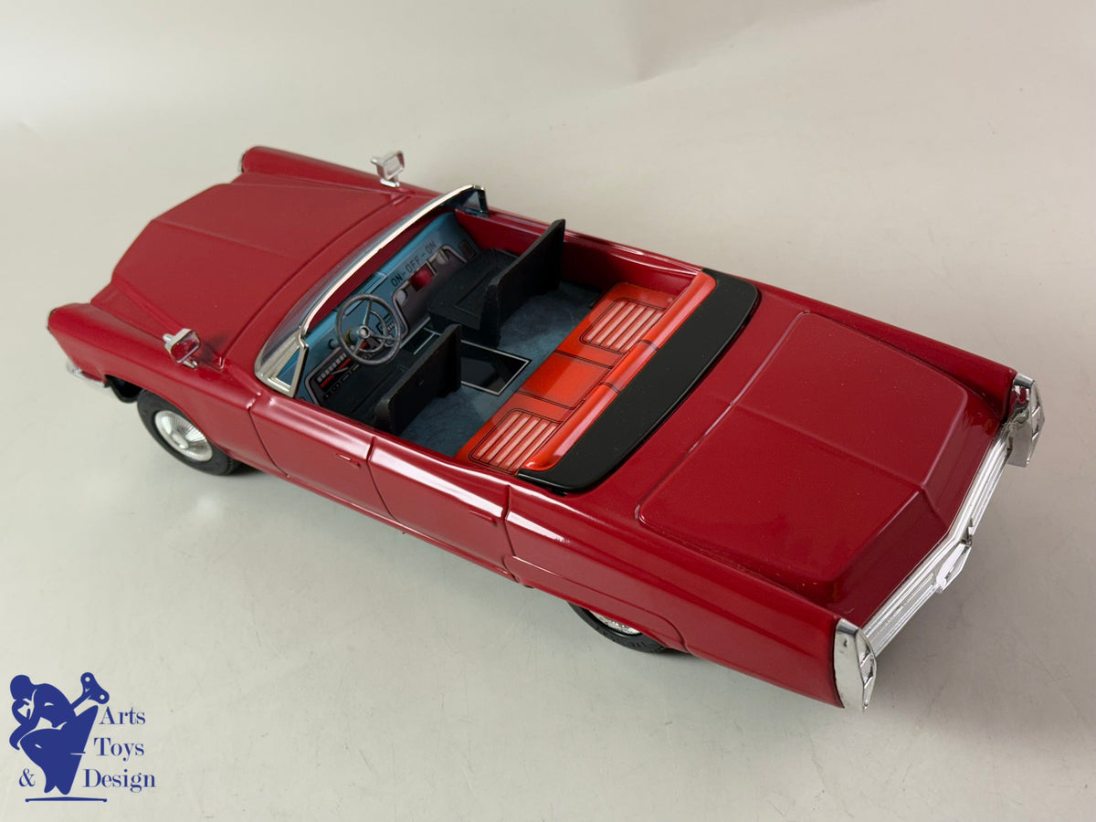JOUET ANCIEN BANDAI JAPAN 7658 VOITURE CADILLAC KING SIZE CONVERTIBLE 1960 35CM