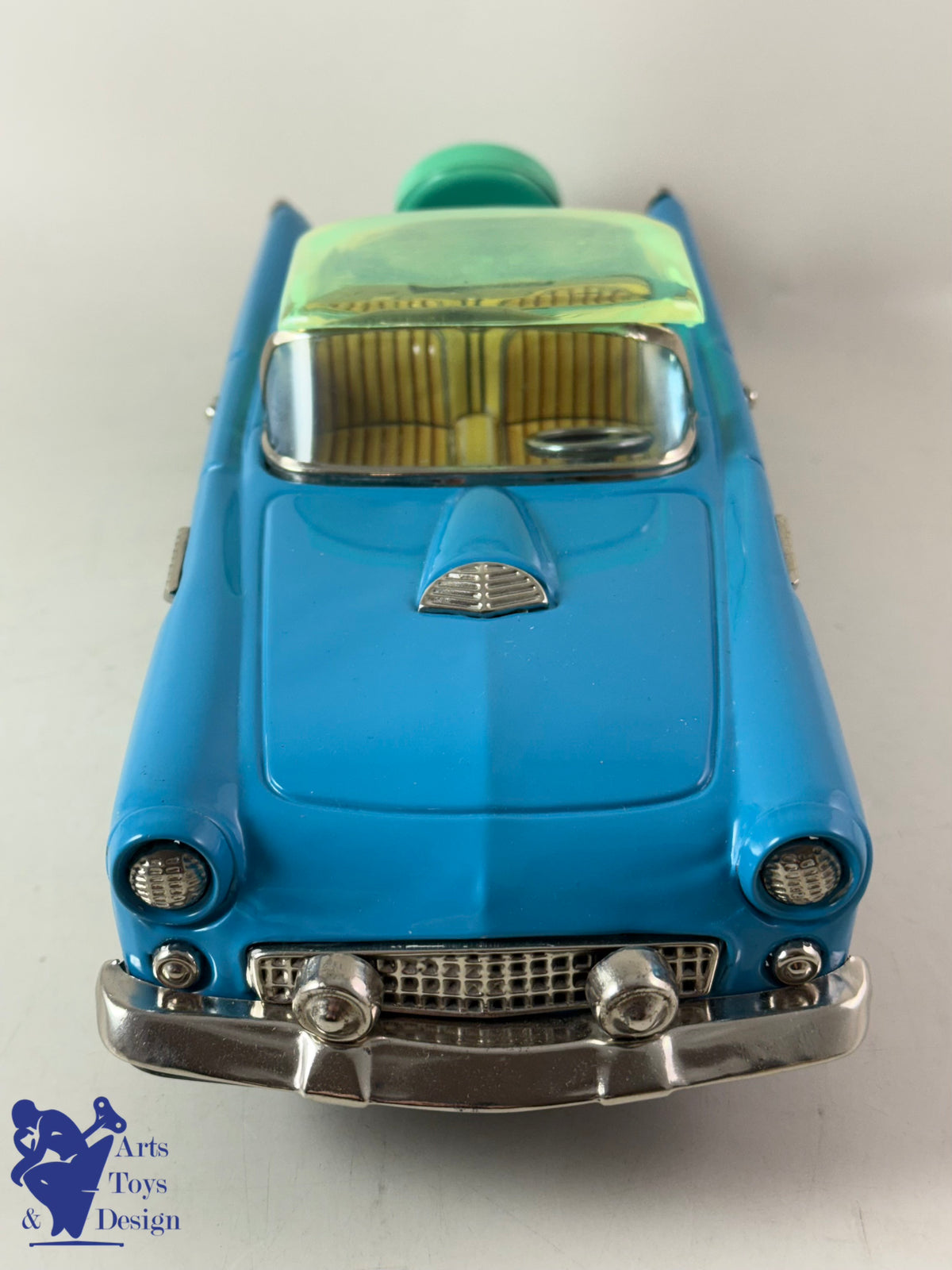 JOUET ANCIEN TN NOMURA JAPAN FORD THUNDERBIRD SPORTS CAR 1960 FRICTION 30CM