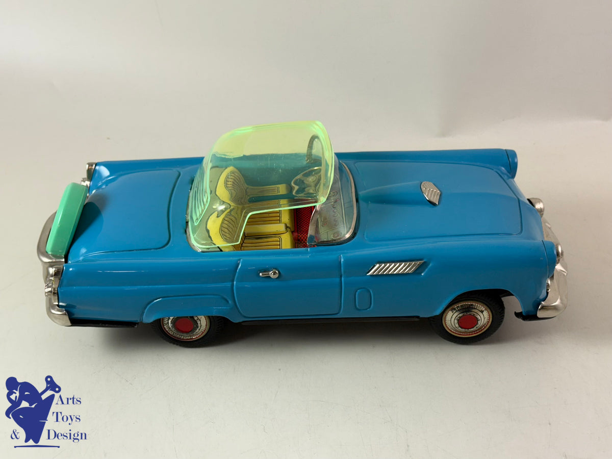 JOUET ANCIEN TN NOMURA JAPAN FORD THUNDERBIRD SPORTS CAR 1960 FRICTION 30CM