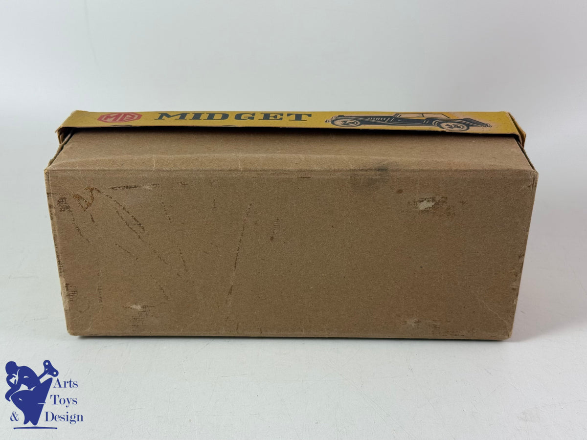 JOUET ANCIEN BANDAI JAPAN VOITURE MG MIDGET TF RED FRICTION 21CM 1950
