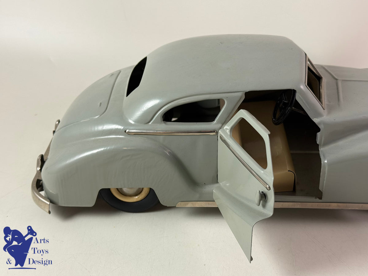 JOUET ANCIEN JEP 7585 VOITURE DELAHAYE GRIS VERS 1950 34CM MECANIQUE