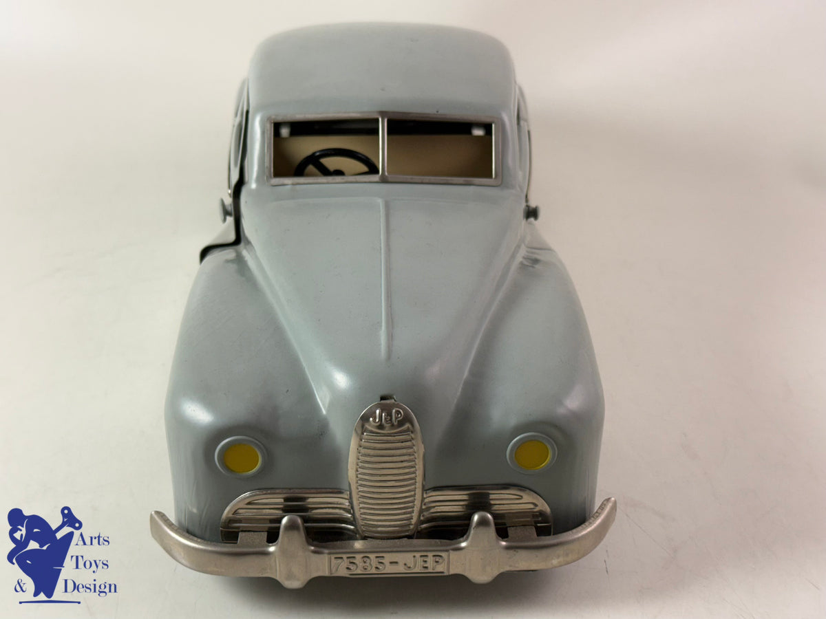 JOUET ANCIEN JEP 7585 VOITURE DELAHAYE GRIS VERS 1950 34CM MECANIQUE