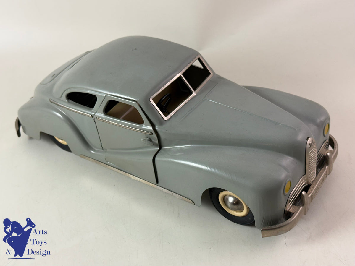 JOUET ANCIEN JEP 7585 VOITURE DELAHAYE GRIS VERS 1950 34CM MECANIQUE