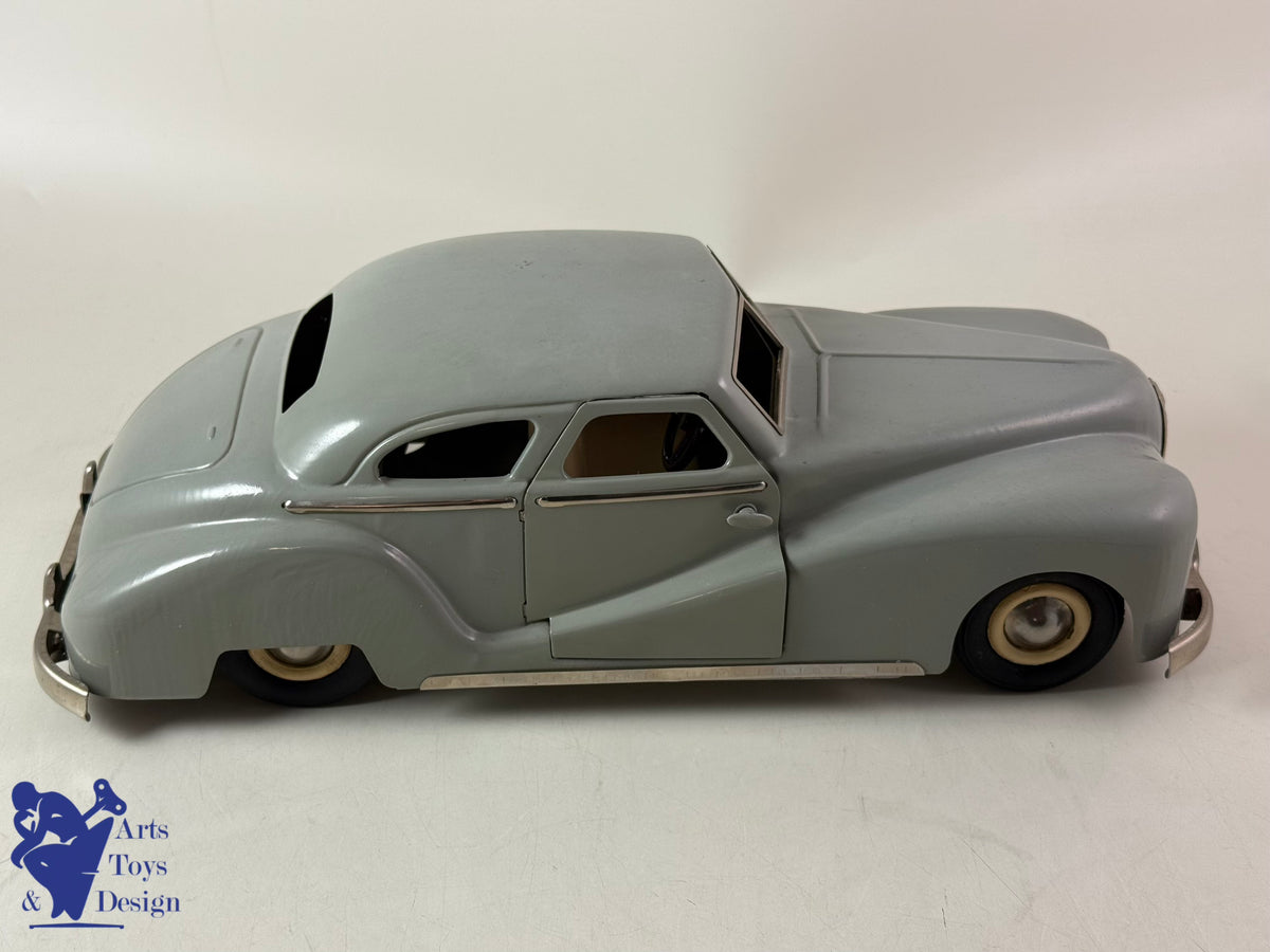 JOUET ANCIEN JEP 7585 VOITURE DELAHAYE GRIS VERS 1950 34CM MECANIQUE