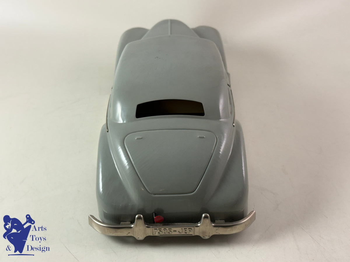 JOUET ANCIEN JEP 7585 VOITURE DELAHAYE GRIS VERS 1950 34CM MECANIQUE