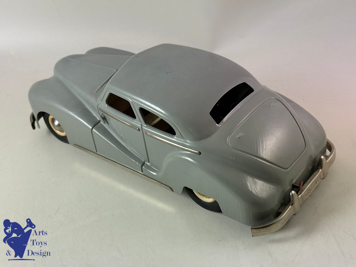JOUET ANCIEN JEP 7585 VOITURE DELAHAYE GRIS VERS 1950 34CM MECANIQUE