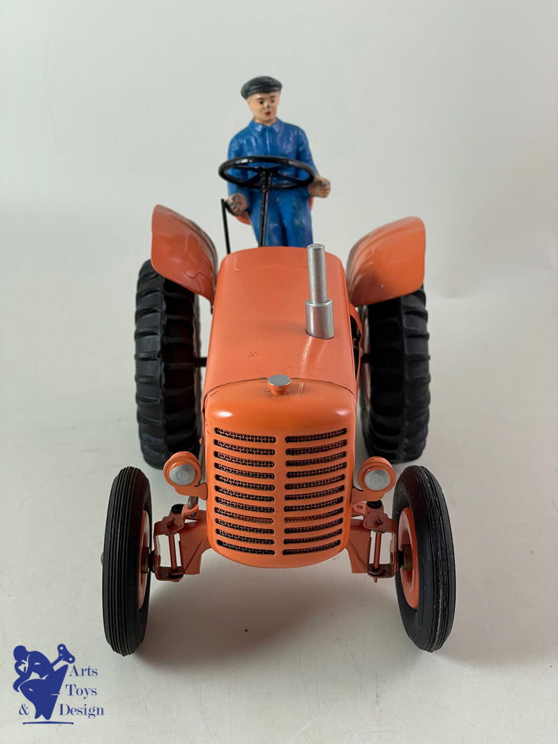 Antique toys CIJ 8/52 very rare orange/green electric tractor at 1/10 ° 1960