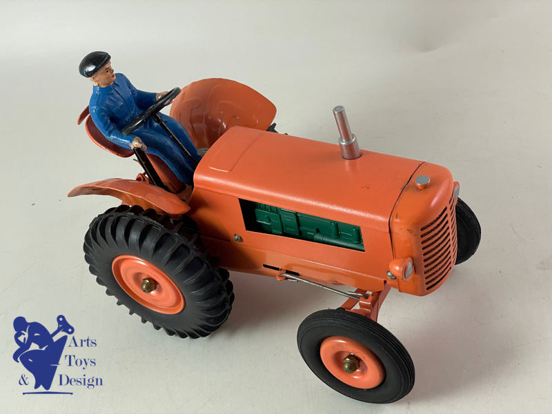 Antique toys CIJ 8/52 very rare orange/green electric tractor at 1/10 ° 1960