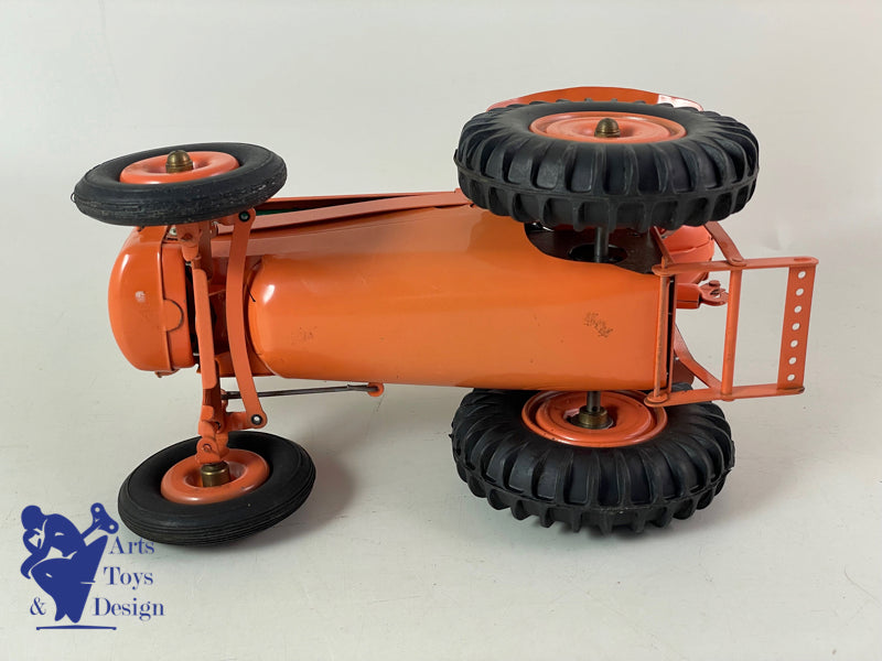 Antique toys CIJ 8/52 very rare orange/green electric tractor at 1/10 ° 1960