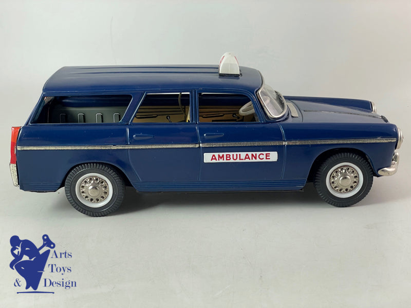 JOUET ANCIEN JOUSTRA 2115 TRES RARE PEUGEOT 404 AMBULANCE FRICTION VERS 1962