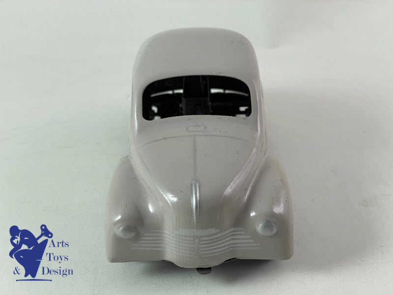 Antique toys CIJ 5/48 RENAULT 4CV light gray clockwork 18cm circa 1950