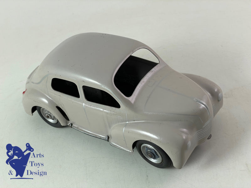 Antique toys CIJ 5/48 RENAULT 4CV light gray clockwork 18cm circa 1950