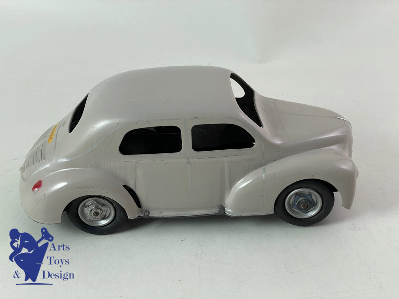 Antique toys CIJ 5/48 RENAULT 4CV light gray clockwork 18cm circa 1950