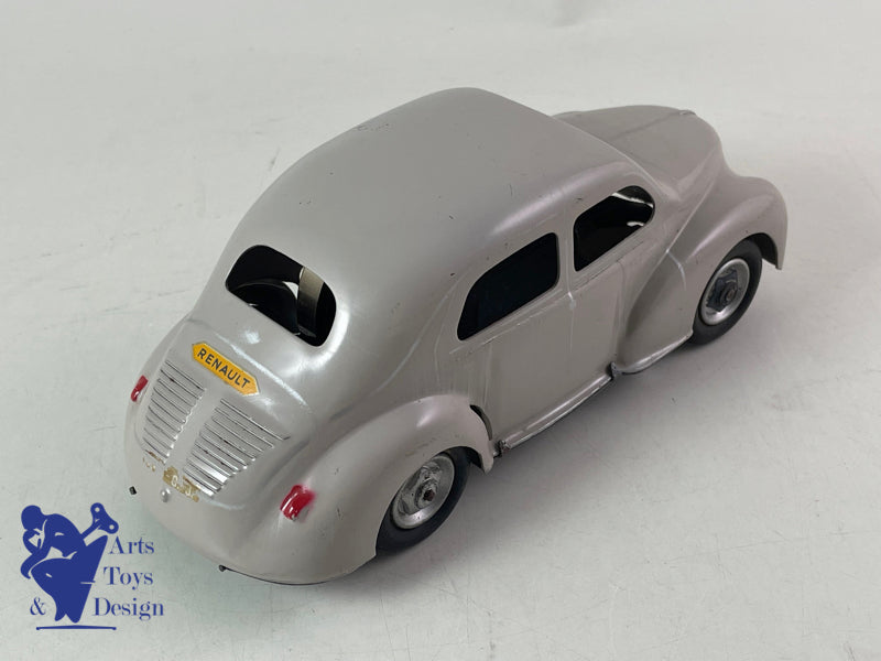 Antique toys CIJ 5/48 RENAULT 4CV light gray clockwork 18cm circa 1950