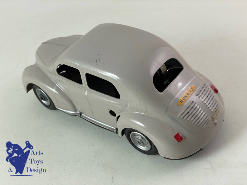 Antique toys CIJ 5/48 RENAULT 4CV light gray clockwork 18cm circa 1950