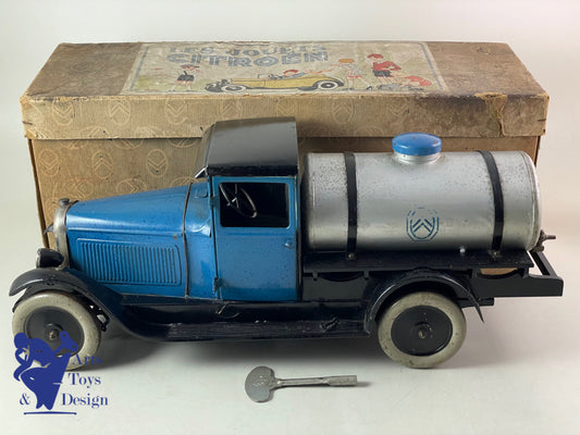 Antique toys Citroen Ref 73 C4 Tan C4 Blue Tank 1/10 ° around 1931