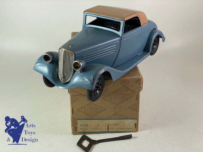 Antique toys CIJ 5/14 Renault Vivasport clockwork 30cm 1935