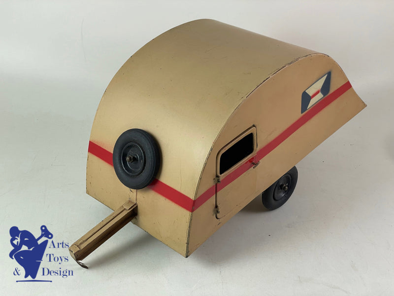 Antique toys CIJ 5/50 Renault Vivasport Luxury Camping with Caravan 70cm 1935