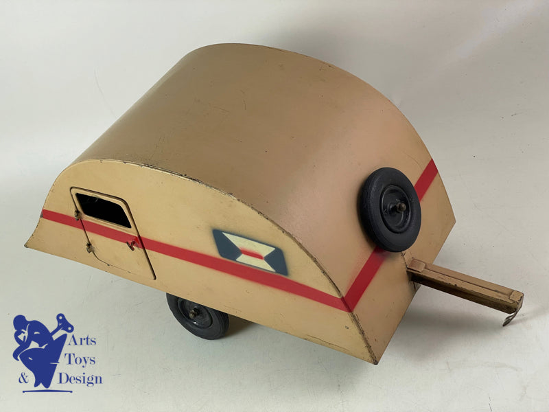 Antique toys CIJ 5/50 Renault Vivasport Luxury Camping with Caravan 70cm 1935