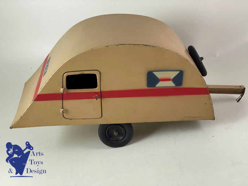 Antique toys CIJ 5/50 Renault Vivasport Luxury Camping with Caravan 70cm 1935