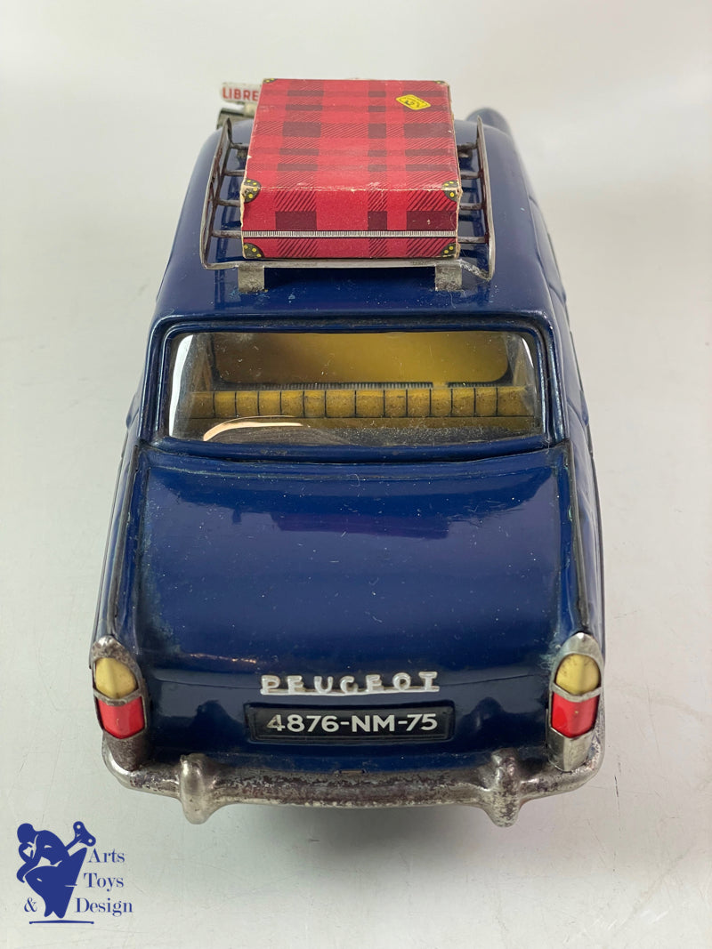 JOUET ANCIEN JOUSTRA 2083 PEUGEOT 404 TAXI GALERIE ELECTRIQUE 30CM VERS 1960