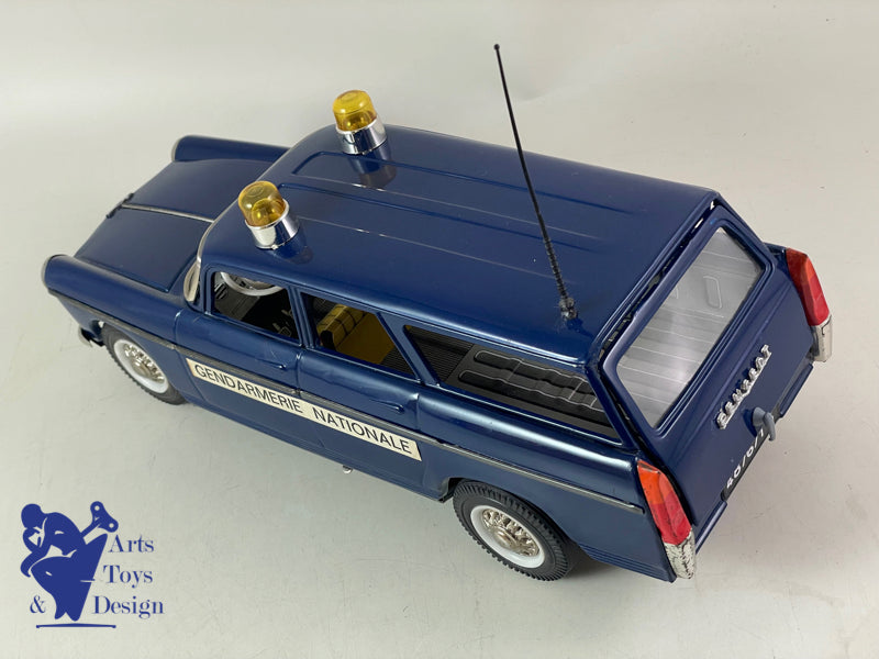 JOUET ANCIEN JOUSTRA 2213 PEUGEOT 404 BREAK GENDARMERIE 30CM VERS 1960