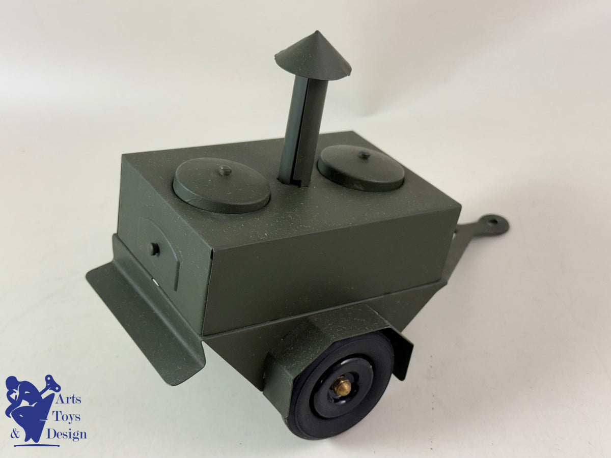 JOUET ANCIEN CIJ RENAULT SAVIEM MILITAIRE AV CUISINE ROULANTE C.1960 ENV 50CM