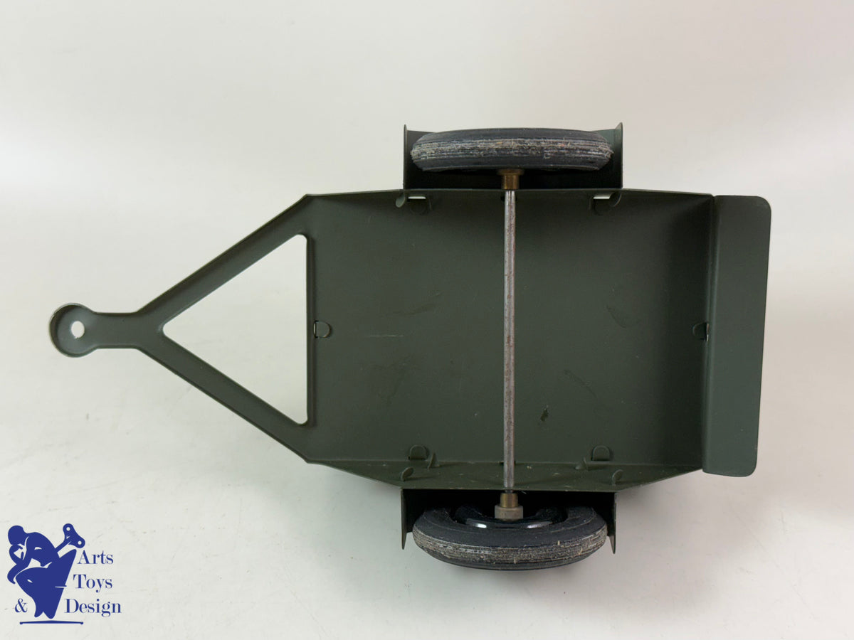 JOUET ANCIEN CIJ RENAULT SAVIEM MILITAIRE AV CUISINE ROULANTE C.1960 ENV 50CM