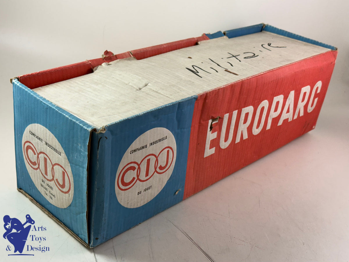 JOUET ANCIEN CIJ RENAULT SAVIEM MILITAIRE AV CUISINE ROULANTE C.1960 ENV 50CM