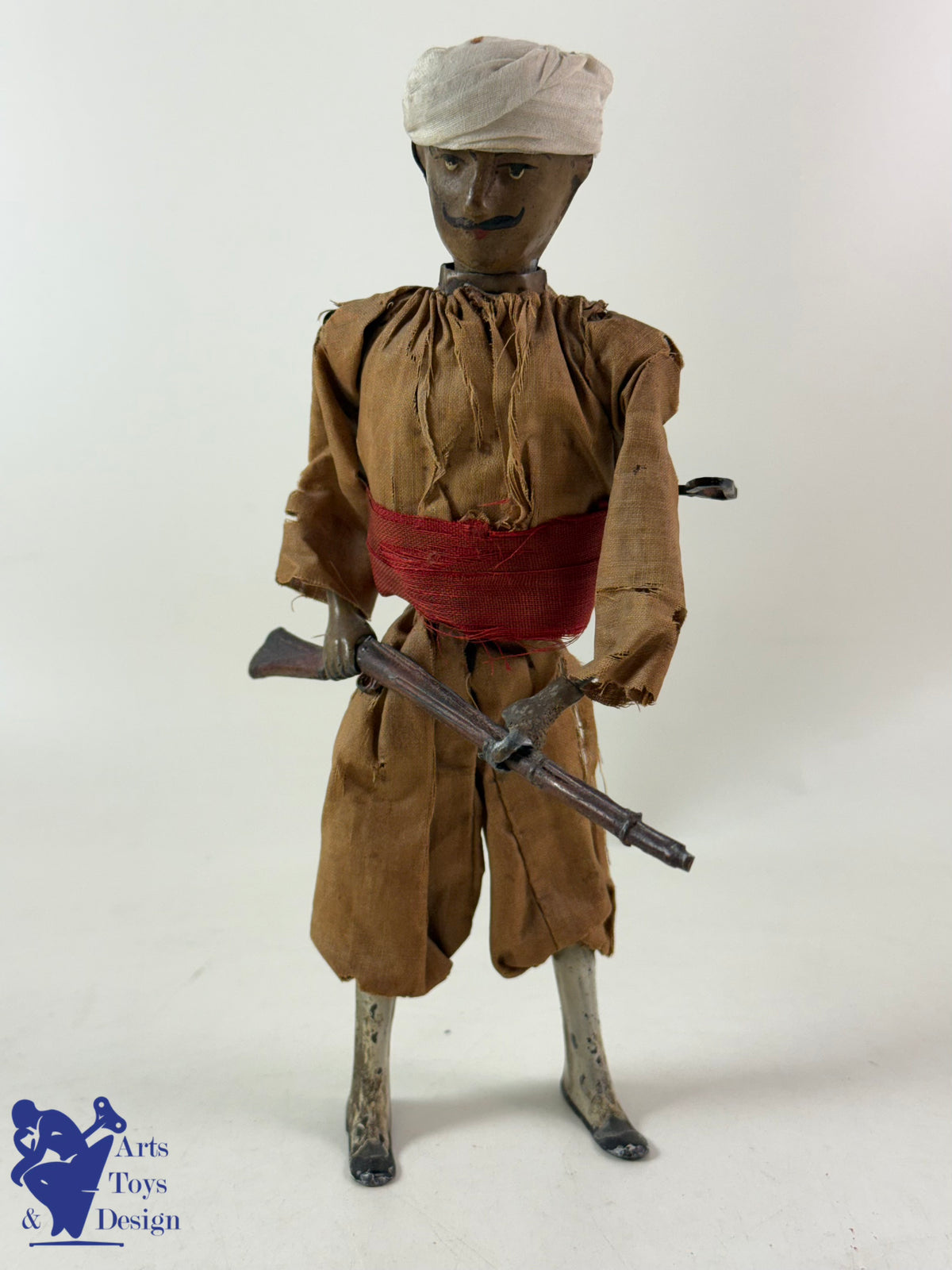 JOUET ANCIEN RARISSIME FERNAND MARTIN REF 238 SOLDAT MAROCAIN C.1913 H20CM