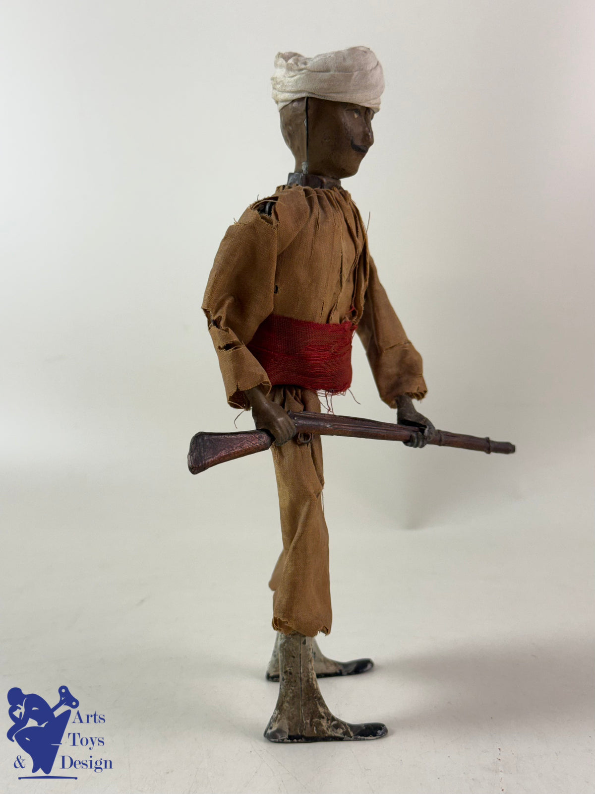 JOUET ANCIEN RARISSIME FERNAND MARTIN REF 238 SOLDAT MAROCAIN C.1913 H20CM