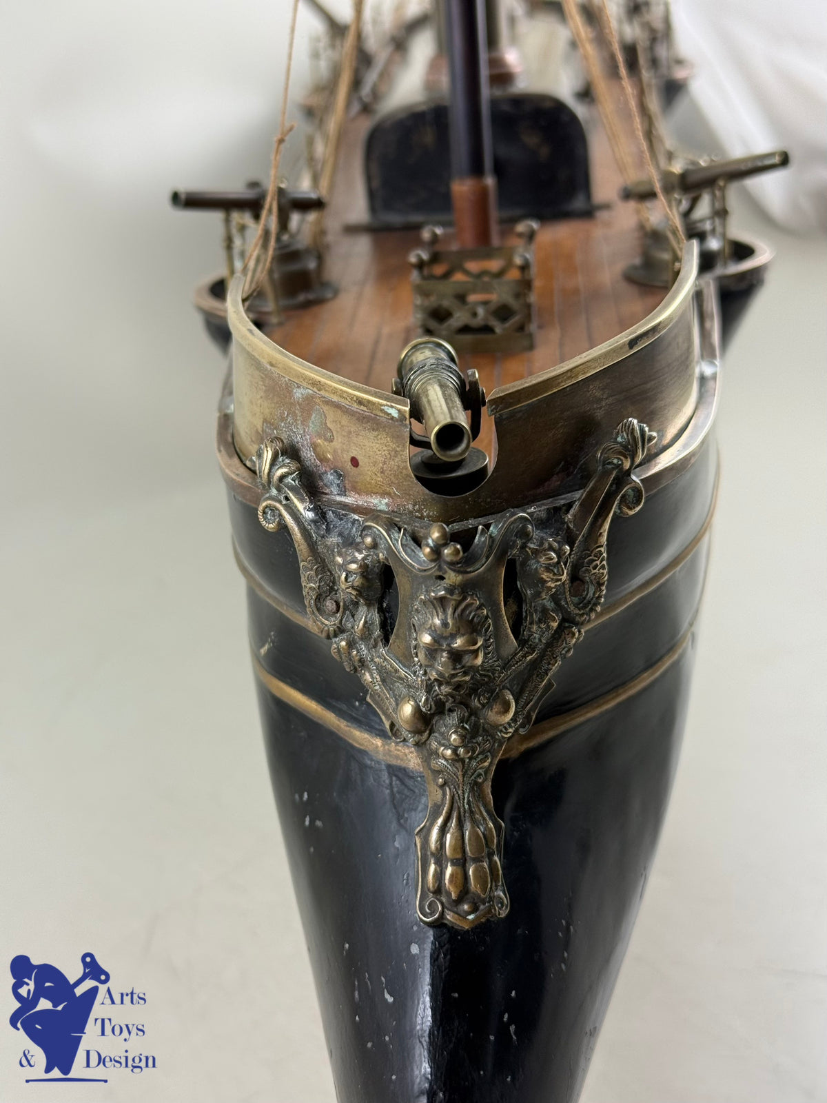 Antique toys MAURAISIN RADIGUET VERY RARE STEAMBOAT LARGE CUIRASSE C1880