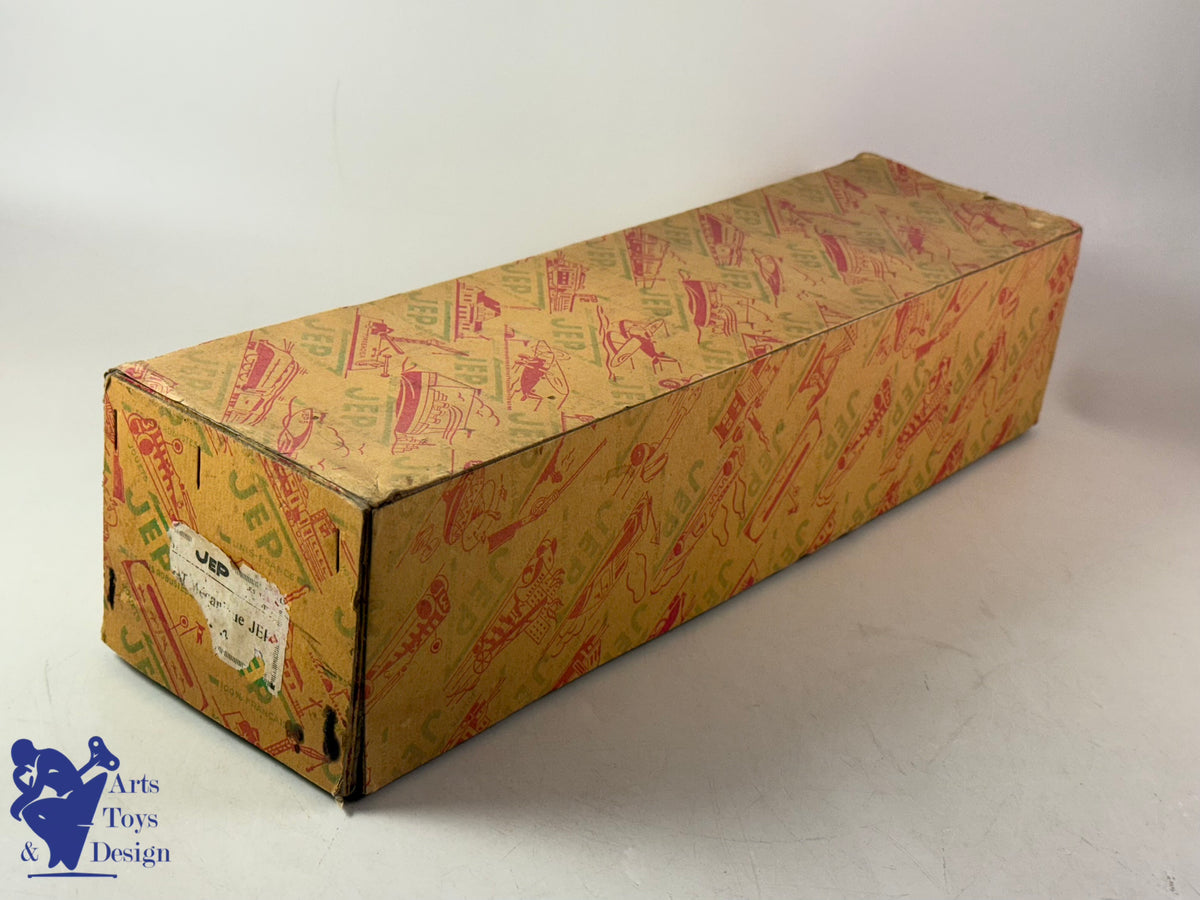 JOUET ANCIEN JEP 911-4 BATEAU CANOT DE COURSE MECANIQUE ROUGE 1935 47CM