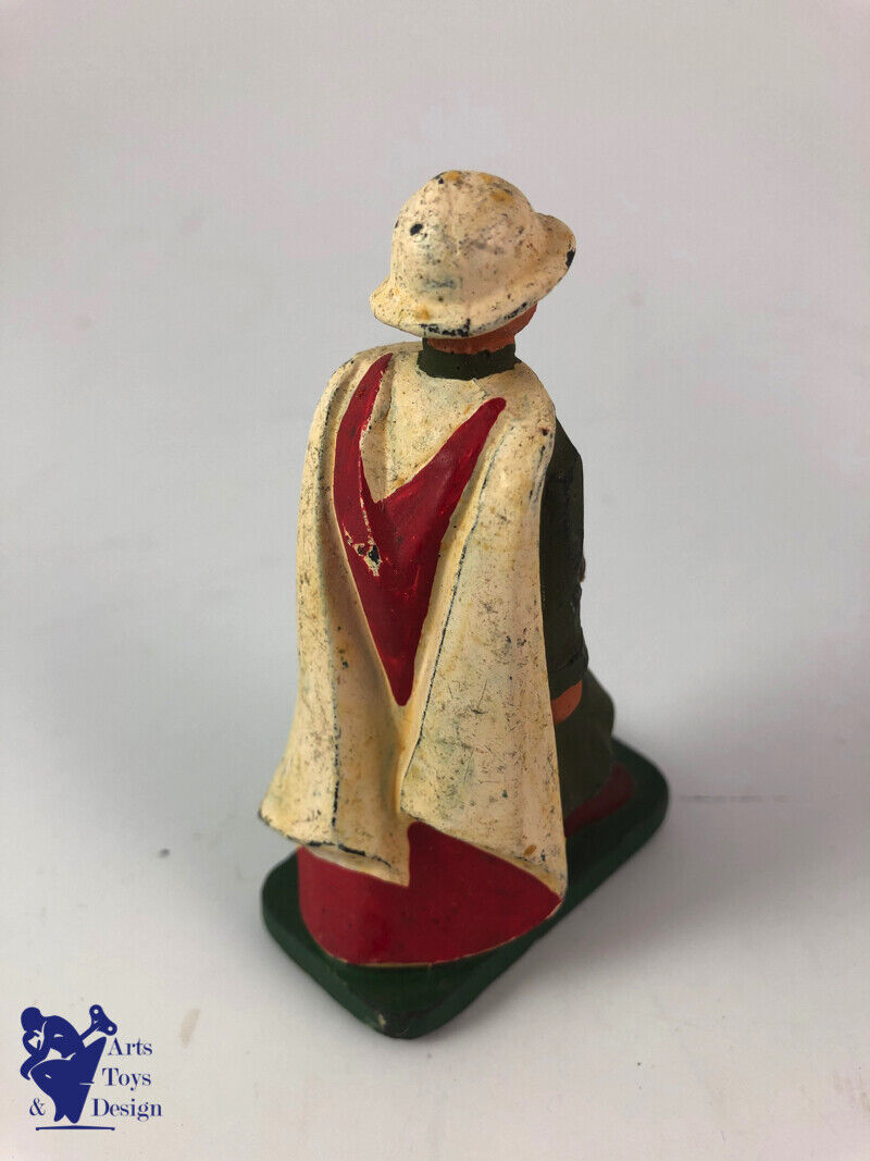 JOUET ANCIEN JRD FIGURINES LOT DE 5 SPAHIS DONT OFFICIER H 9CM VERS 1930