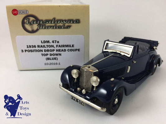 1/43 Brooklin Lansdowne 47a Railton Fairmile Drop Head Cup Top Down Blue 1936