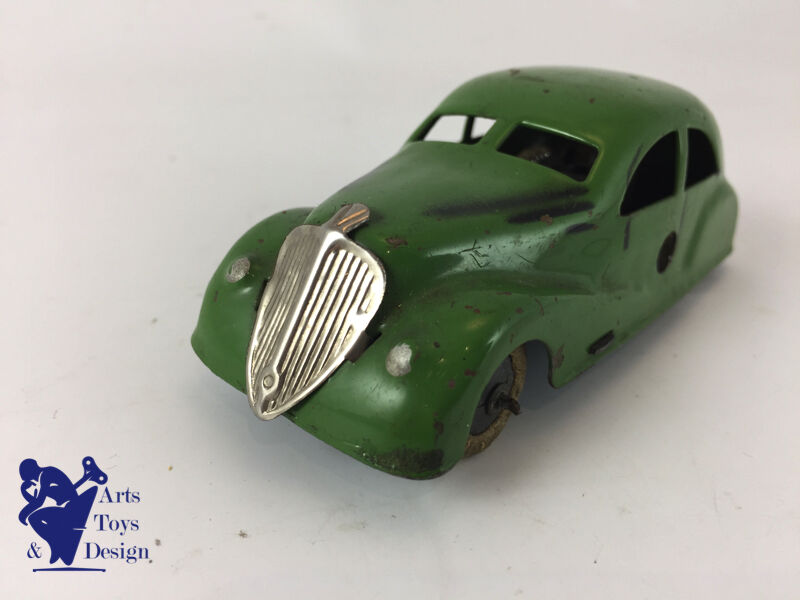 Antique toy CIJ 3/1 Renault Viva Grand Sport Tin clockwork 1935 Green