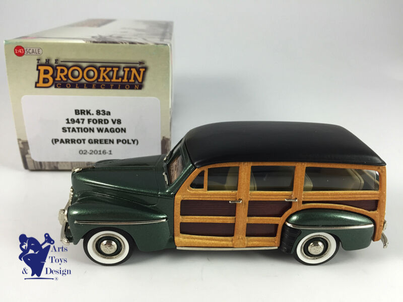 1/43 BROOKLIN 83A FORD V8 STATION WAGON WOODY 1947 VERT METAL