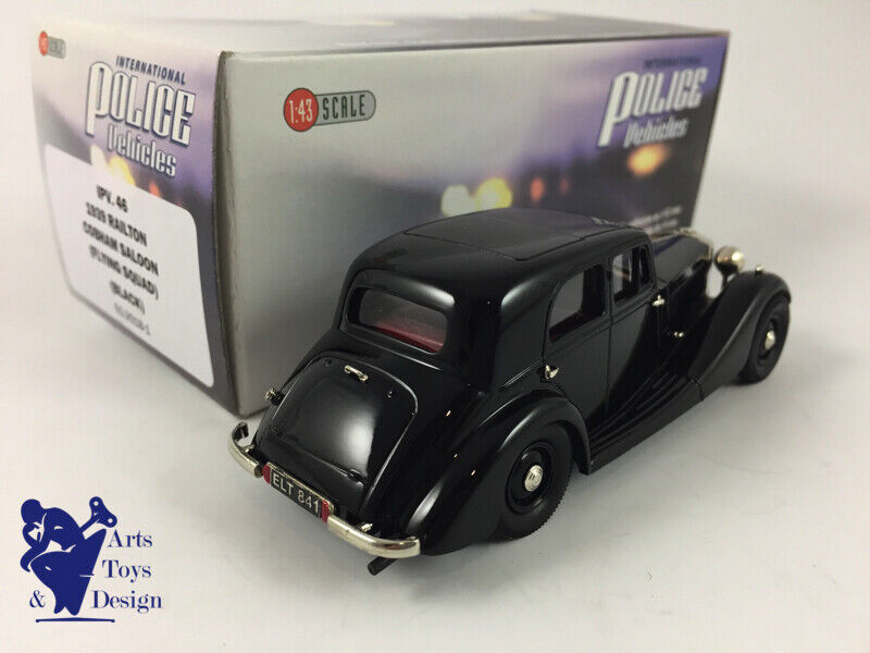 1/43 BROOKLIN IPV 46 RAILTON COBHAM SALOON FLYING SQUAD 1939 POLICE VEHICLE