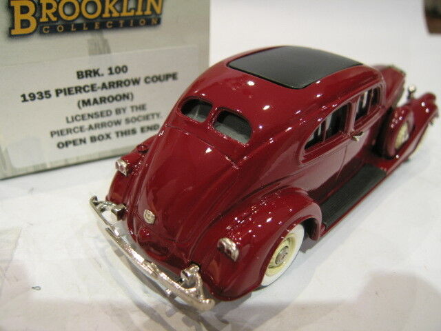Brooklin Models 1/43 BC100 1935 PIERCE ARROW COUPE Maroon Boite New Brooklin Models 1/43 BC100 1935 PIERCE ARROW COUPE Maroon Boite New