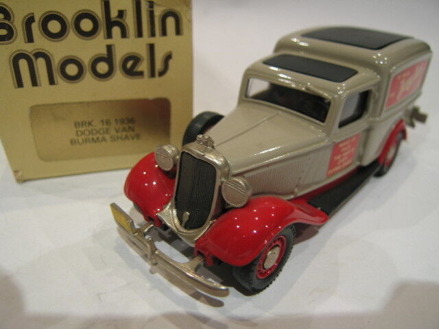 1/43 Brooklin 16 Dodge Van Burma Shave 1935